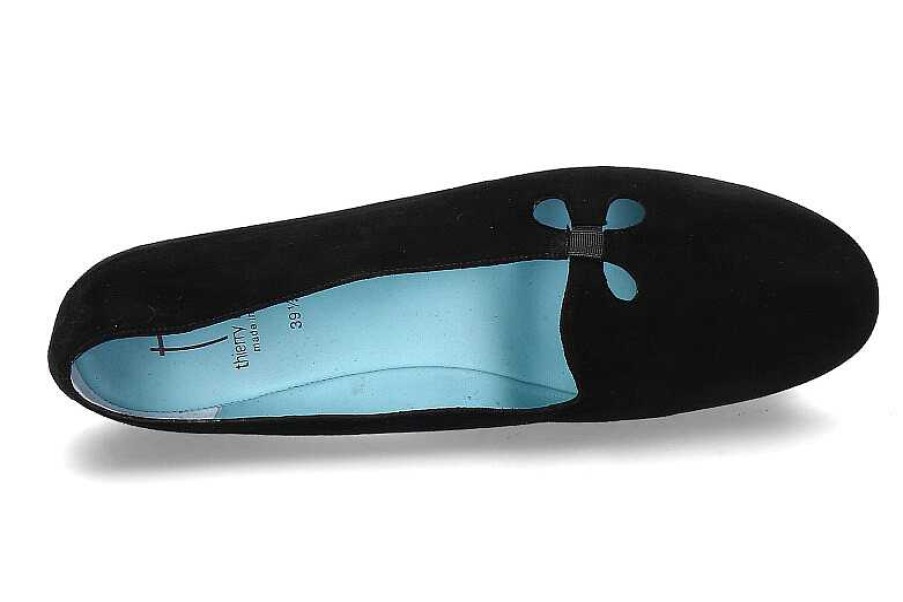 Flats | Thierry Rabotin Thierry Rabotin Slipper Galia Camoscio Nero