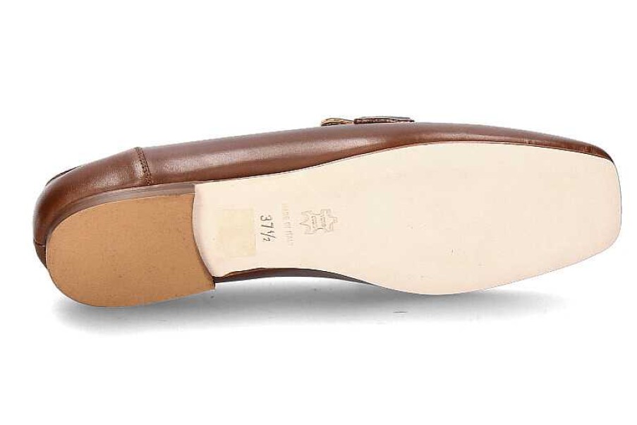 Flats | Pascucci Pascucci Slipper Kips Marrone/Dunkelbraun