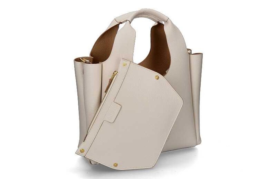 Hand Bags | Hogan Hogan Shopper H-Bag Small- Elfenbein