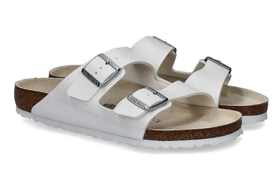 House Slippers | Birkenstock Birkenstock Pantolette Arizona Normal Birko-Flor Weiss (40)