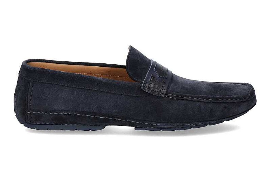 Moccasins | Moreschi Moreschi Mokassin Croazia Blu Scuro