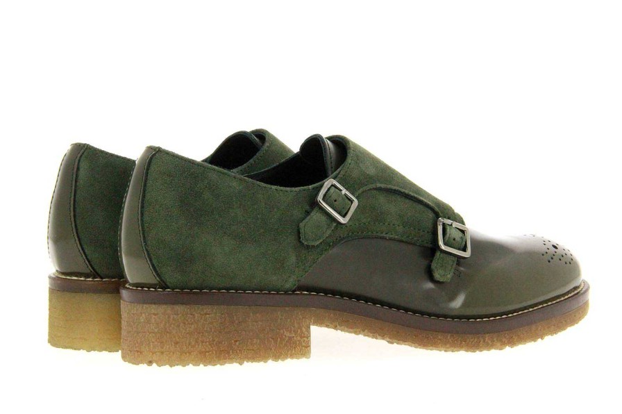 Flats | Peperosa Peperosa Monk Abrasivato Herb Camoscio Oliva