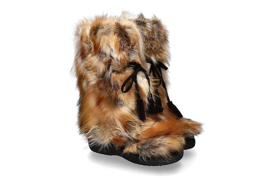 Warm Lining | Diavolezza Diavolezza Fur Boots "Foxy Rosso" Fox Fur