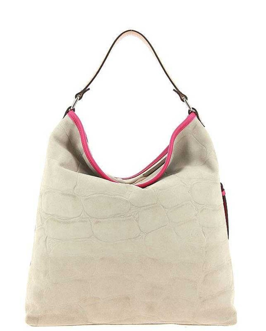 Hand Bags | Carol J. Carol J. Bag Suede Dollaro Sabbia Fuxia