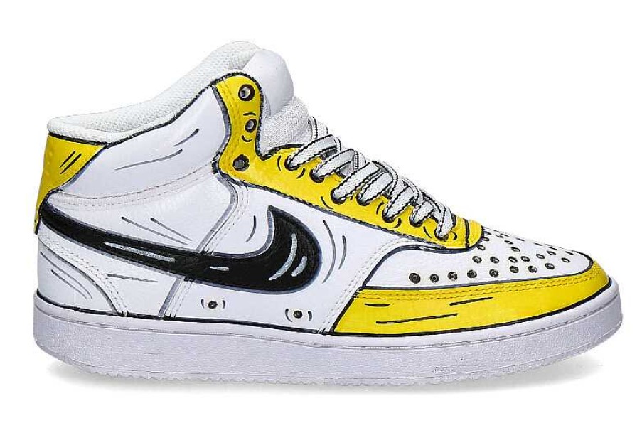 Sneakers | Ballo Da Sola Nike By Ballodasola Sneaker Mid Customized Cartoon Yellow