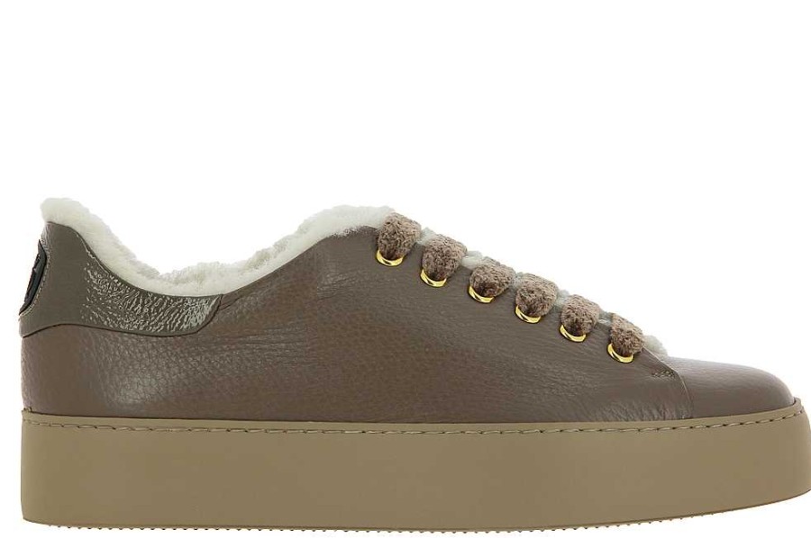 Warm Lining | Camerlengo Camerlengo Sneaker Lined Cairo Fango Gomma Cassetta Taupe