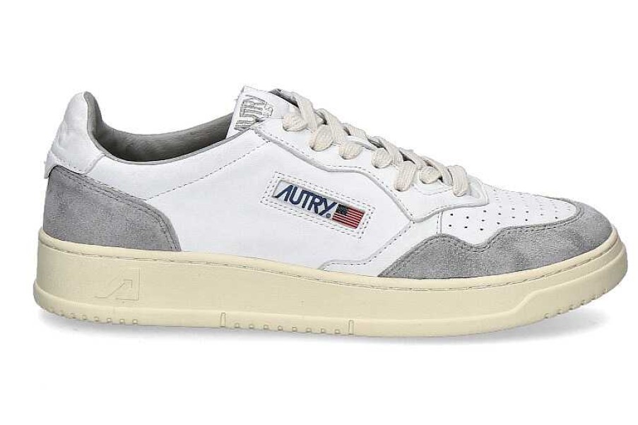 Sneakers | Autry Autry Men'S Sneaker Medalist Goat Suede Gs25- White/Grey