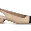 Pumps | Odare Odare Sling Pumps Girona Nappa Camoscio- Beige/ Nero