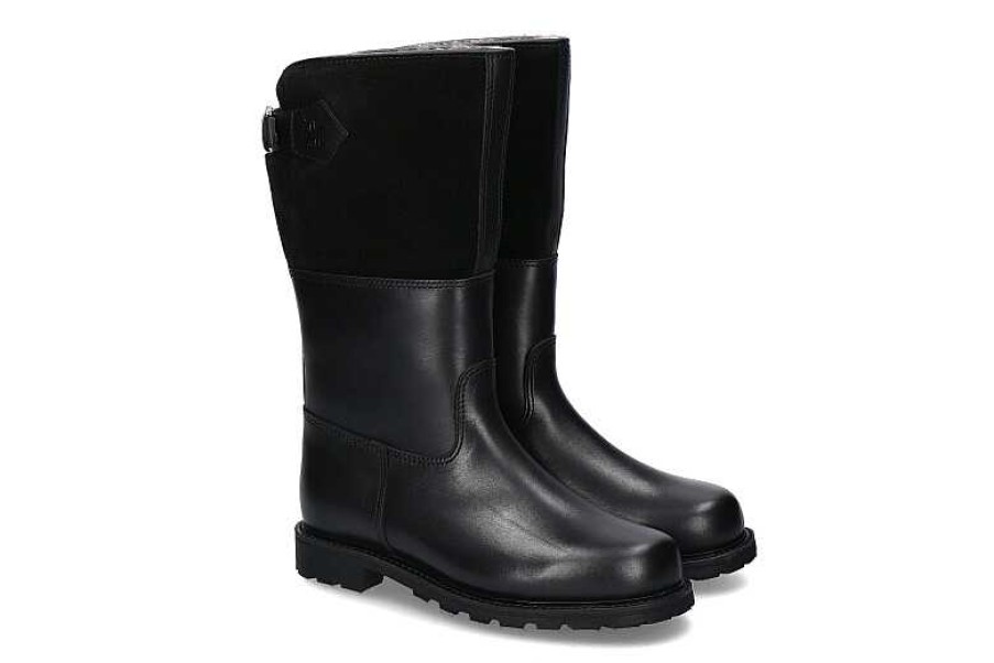 Warm Lining | Ludwig Reiter Ludwig Reiter Boots Lined Maronibrater Velour Schwarz