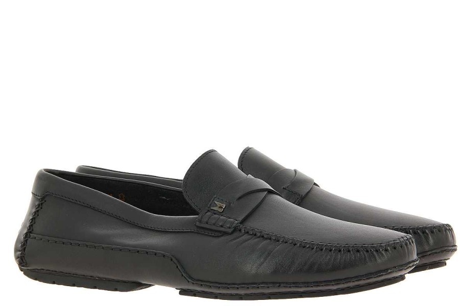 Moccasins | Moreschi Moreschi Slipper Borgogna Nero Gomma