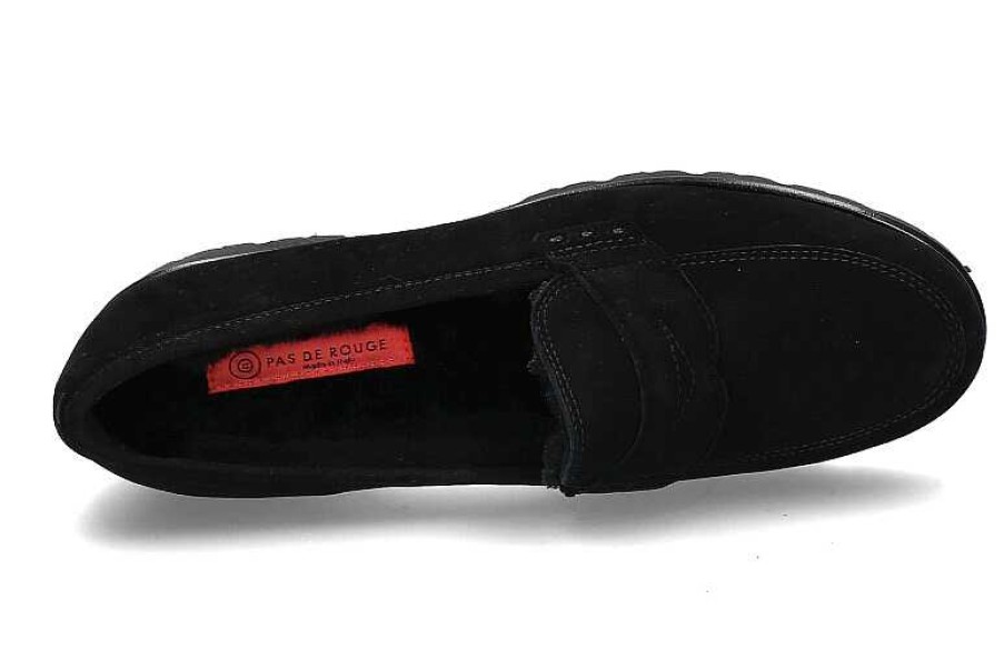 Warm Lining | Pas de rouge Pas De Rouge Slipper Lined Marta Camoscio Nero