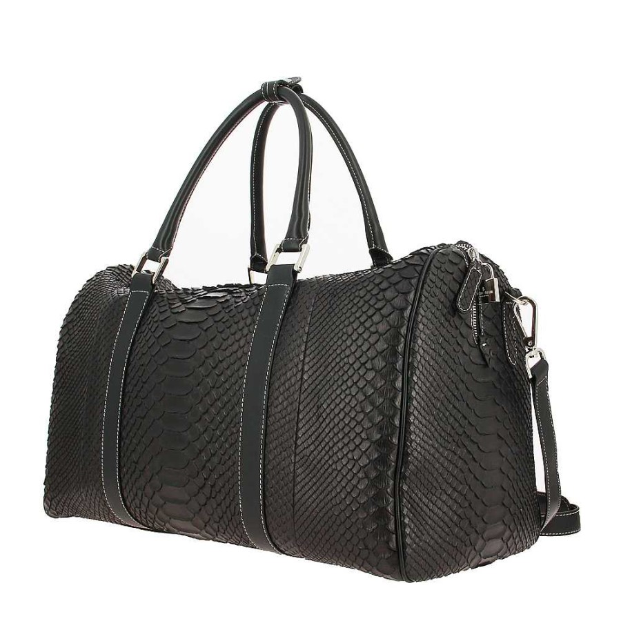 Hand Bags | Silvano Biagini Silvano Biagini Weekender Python Black