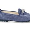 Flats | Mania Mania Loafer Camoscio 1088- Jeans Blue