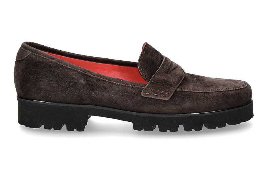 Flats | Pas de rouge Pas De Rouge Slipper Marta Camoscio Chocolat