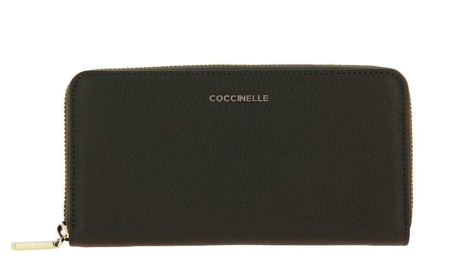 Wallets | Coccinelle Coccinelle Wallet Wall Grain Lea Bark Metallic Soft