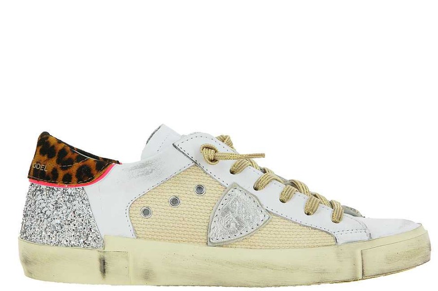 Sneakers | Philippe Model Philippe Model Sneaker Animalier Raseau Beige Fucsia