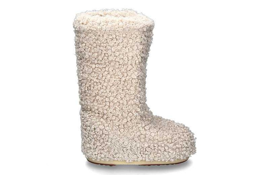 Warm Lining | Moon Boot Moon Boot Snow Boot Icon Faux Fur Curly- Cream