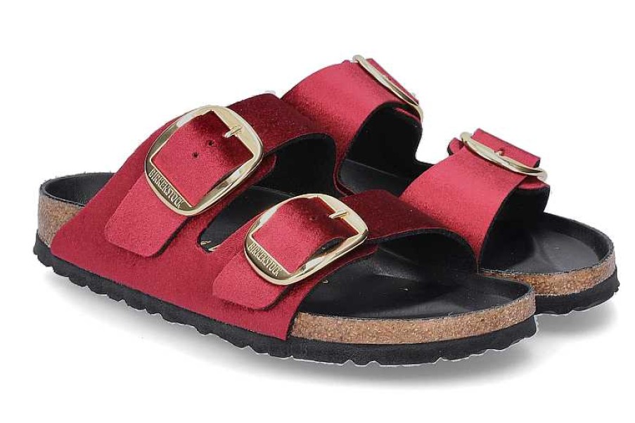 Mules | Birkenstock Birkenstock Mules Arizona Big Buckle Rivet Logo Maroon