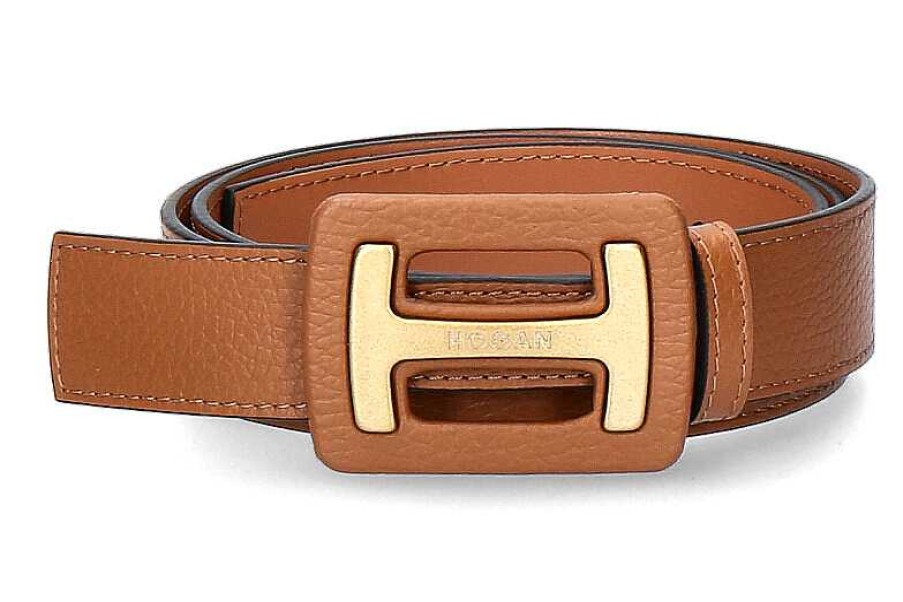 Belts | Hogan Hogan Belt Cintura Mm32 Brown