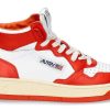 Sneakers | Autry Autry Mid-Cut Sneaker Woman White Tangerine Wb21