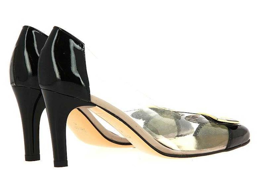 Pumps | Azurée Cannes Azuree Cannes Pumps Lavane Vernis Noir Motif Taupe