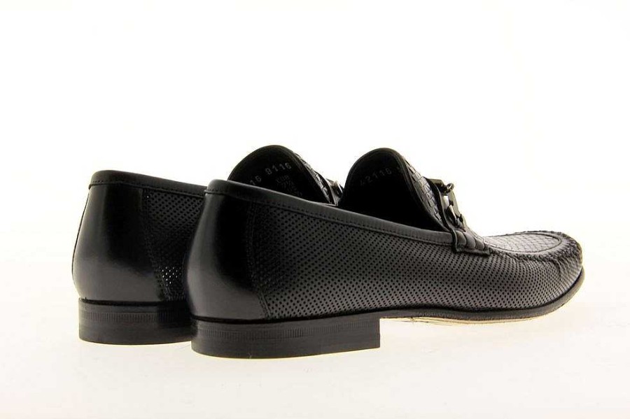 Loafers | Moreschi Moreschi Slipper Calf Nero Gomma