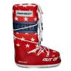 Warm Lining | Moon Boot Moon Boot Snow Boot Retrobiker White Stars Print- White/ Red