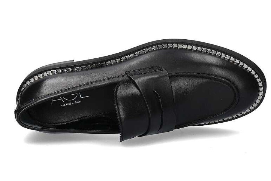 Flats | AGL Attilio Giusti Leombruni Attilio Giusti Leombruni Loafer Sirena Nappa Nero