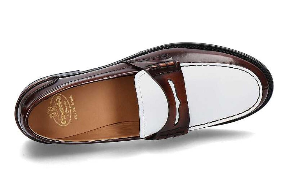 Flats | Church's Church'S Loafer Pembrey Polished Bicolor- Tabac/White