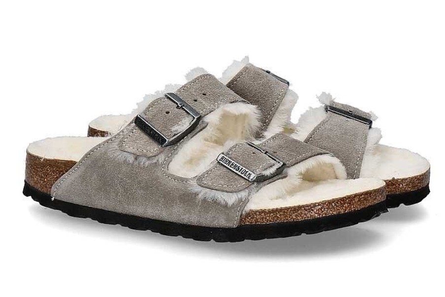 Warm Lining | Birkenstock Birkenstock Mules Lined Arizona Fur Stone Coin Schmal