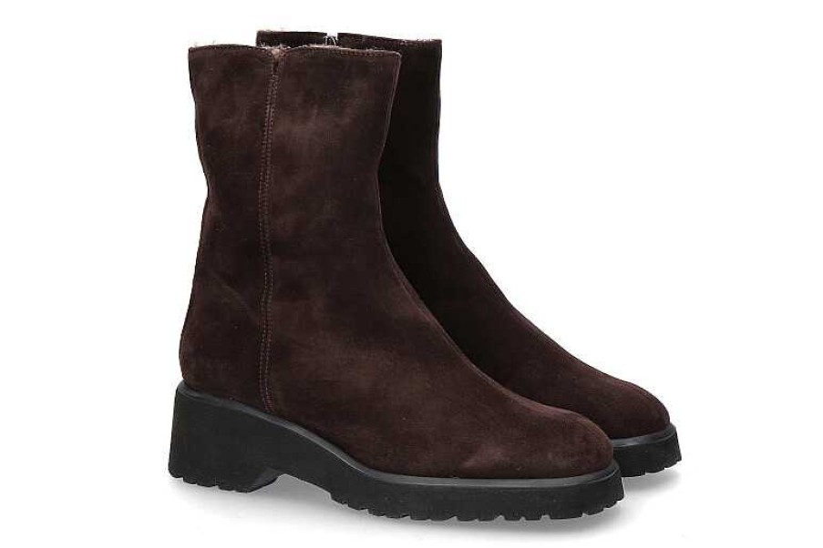 Warm Lining | Brunate Brunate Ankle Boots Lined Vera Camoscio Moro