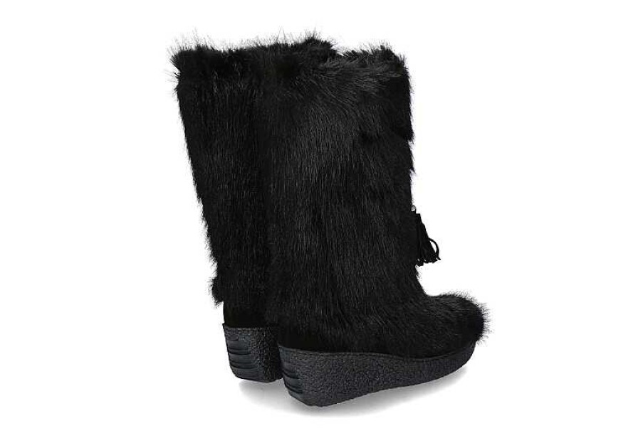 Fur Boots | Diavolezza Diavolezza Faux Fur Boots Eco Fur Black