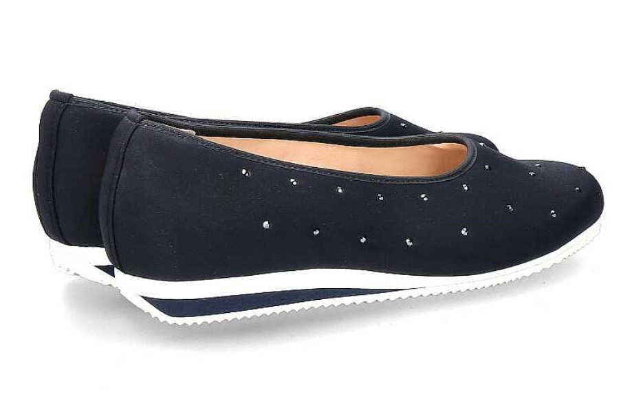 Ballet Flats | Hassia Hassia Slipper Sanremo H Stretch Ocean Swarovski