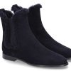 Warm Lining | Unützer Unutzer Ankle Boots With A Warm Lining Camoscio Navy Agnello Navy