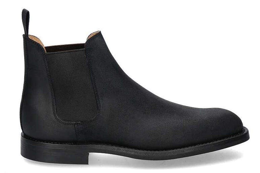 Boots | Crockett & Jones Crockett & Jones Boot Chelsea 5 Rough- Out Suede- Schwarz