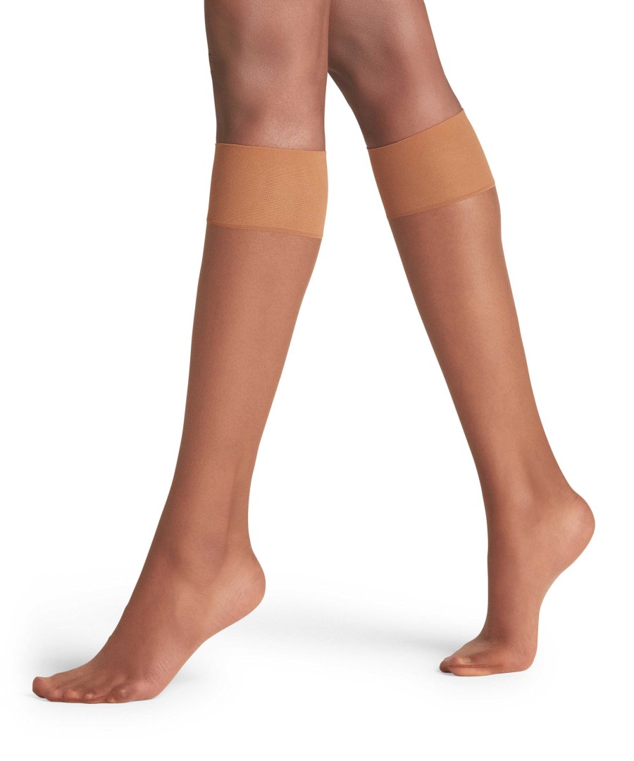 Socks | Falke Falke Damen Kniestrumpfe Shelina 12 Den- Noisette