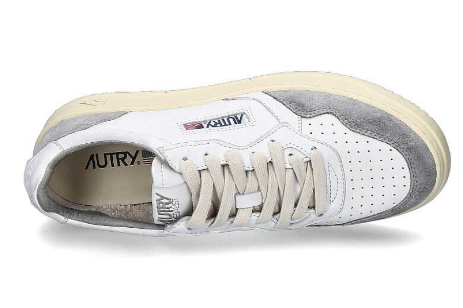 Sneakers | Autry Autry Men'S Sneaker Medalist Goat Suede Gs25- White/Grey