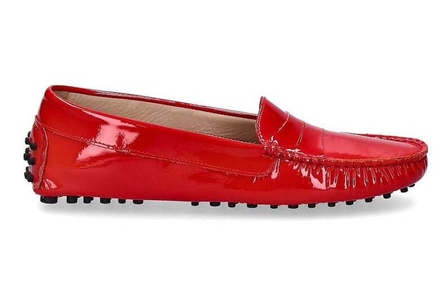 Flats | ScarpaRossa Scarparossa Slipper Gomera Vernice 0639 Rosso