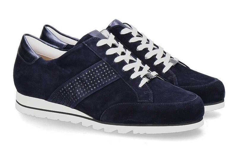 Sneakers | Hassia Hassia Sneaker K-Weite Piemont Samtziege- Blue/ Blau