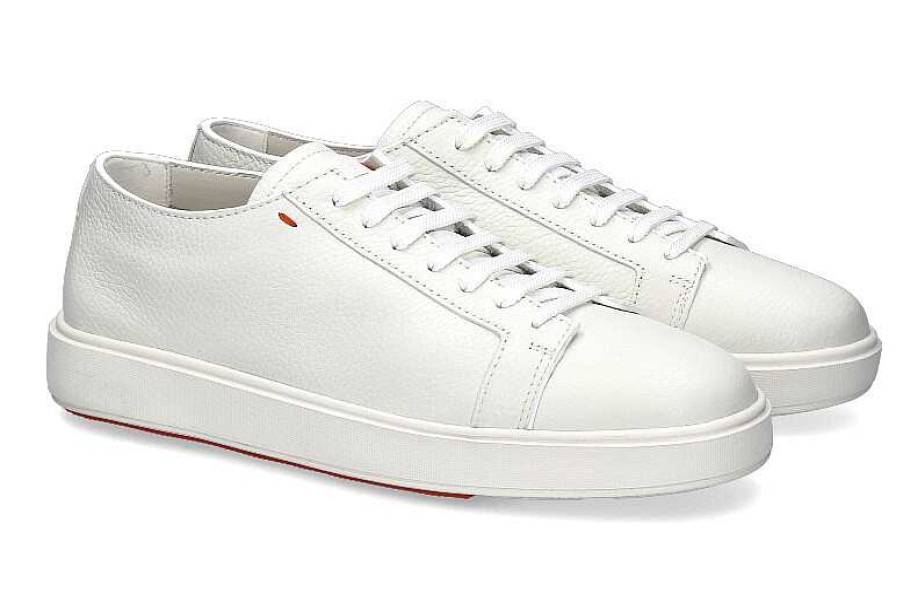 Sneakers | Santoni Santoni Sneaker Leather White