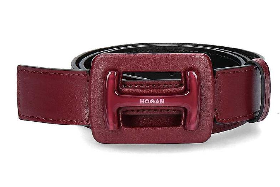 Belts | Hogan Hogan Belt Plexi Bordo- Weinrot