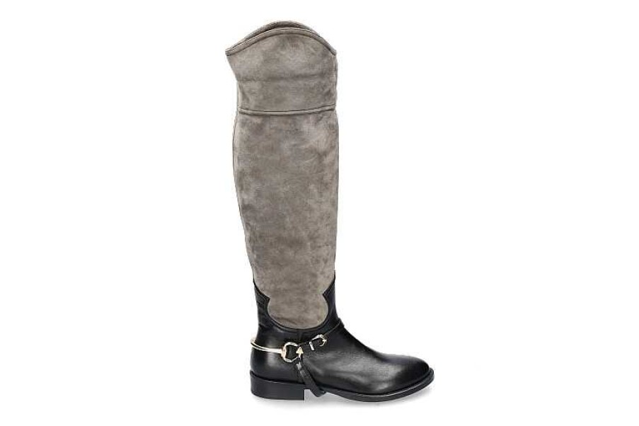 Boots | Le Pepé Le Pepe Boots Camoscio Fango Nappa Nero