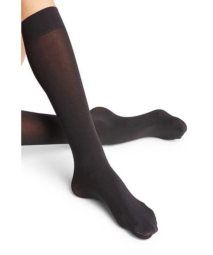 Socks | Falke Falke Damen Kniestrumpfe Pure Matt 50 Den- Schwarz