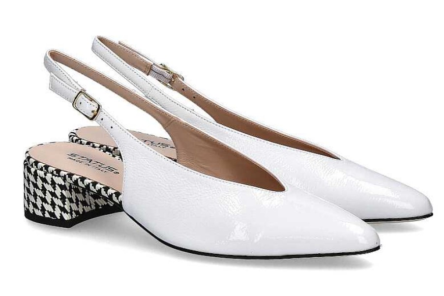 Pumps | Status Status Slingpump Vernice Finish Bianco