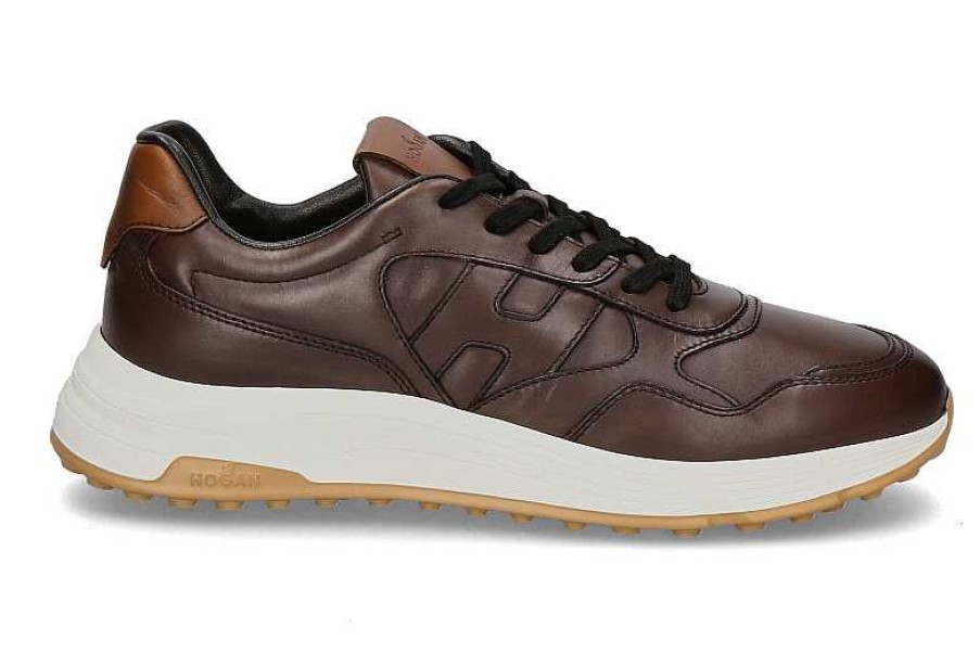 Sneakers | Hogan Hogan Men'S Sneaker Hyperlight Allacciato H- Dunkelbraun