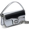 Hand Bags | La Carrie La Carrie Evening Bag Shiny Baguette Leather Silver