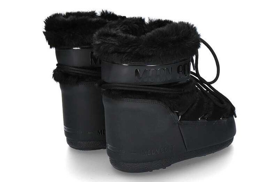 Fur Boots | Moon Boot Moon Boot Model Icon Low Faux Fur Black