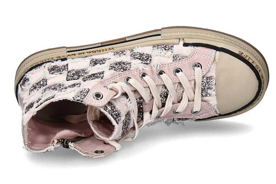 Sneakers | Rebecca White Rebecca White Mid-Cut D&W Square Febric- Nude