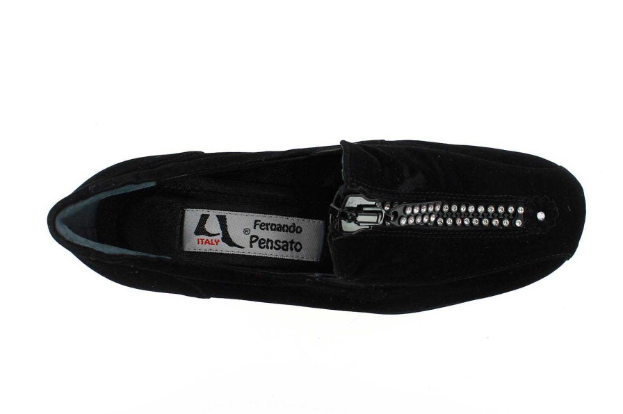 Flats | Fernando Pensato Fernando Pensato Plateauschuh "Miracle Velvet Nero"