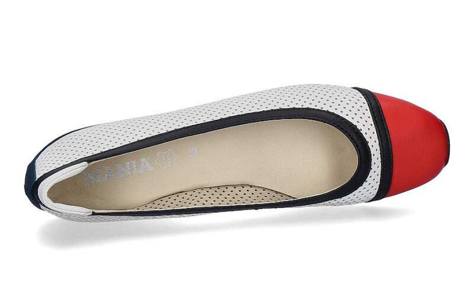 Ballet Flats | Mania Mania Ballerina Bianco Rosso Blue